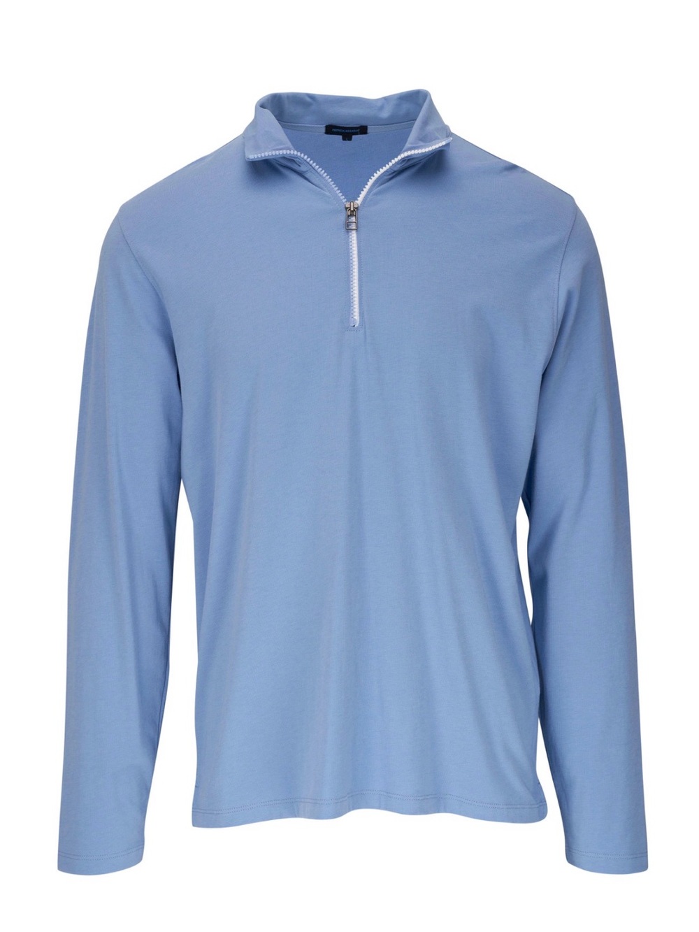 Men's Patrick Assaraf Quarter-Zip Long Sleeve Sweater - Blue